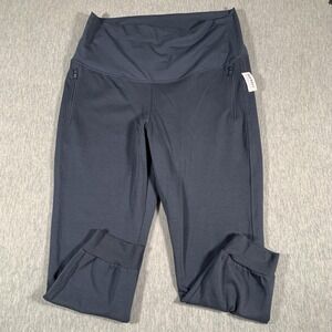 Old Navy Active Jogger Pants Womens XL Gray Maternity Dynamic Fleece Zip Pockets